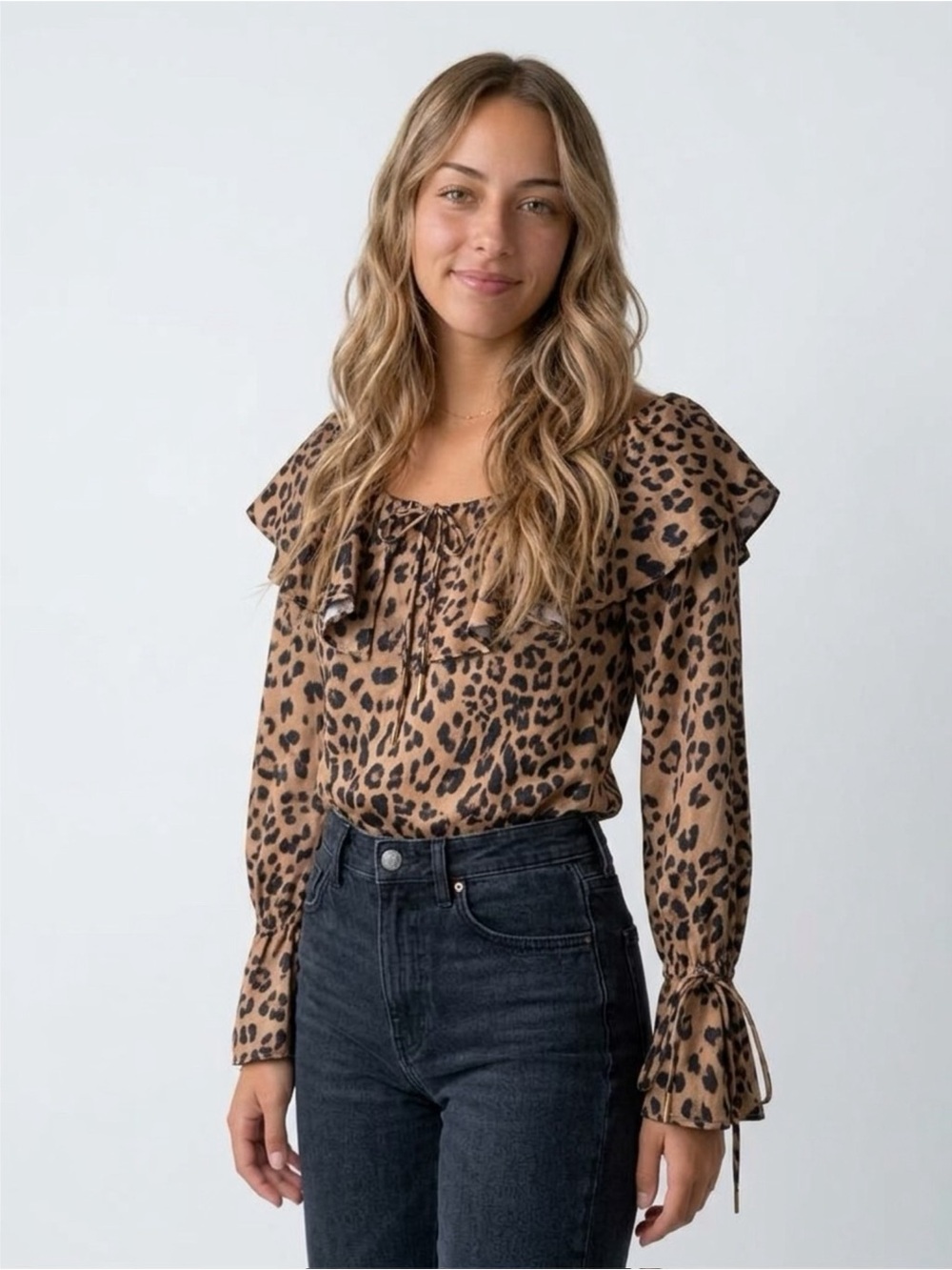 House of Harlow 1960 Leopard Print Off-Shoulder Bodysuit S